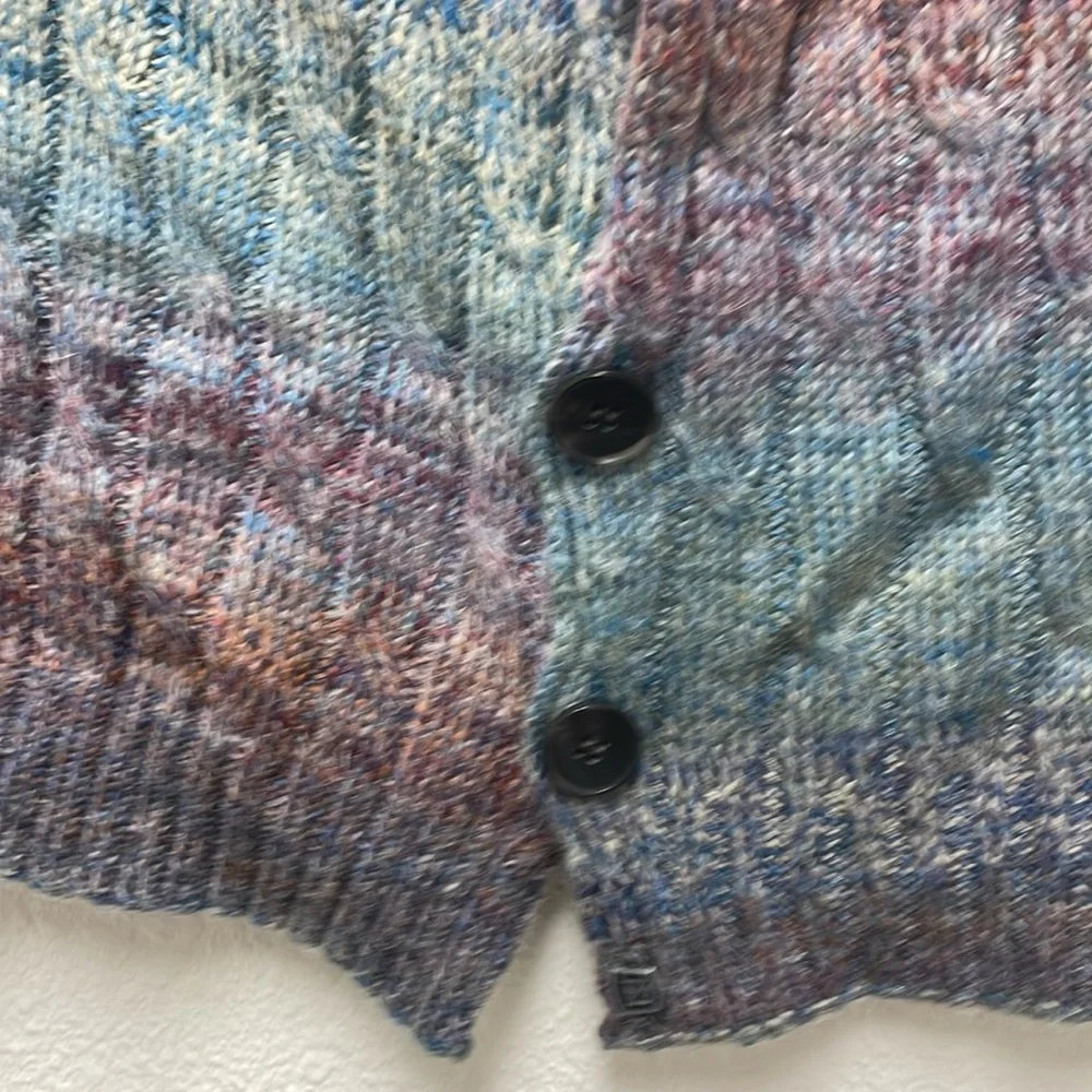 Noble Outfitters OS Women’s Layer Sweater or Scarf Faux Vest Cable Knit 2 Button